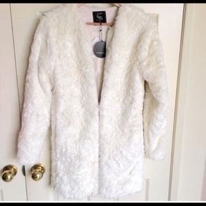 Cotton on faux fur coat